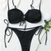 4Beach Black Tie Wrap 2 Piece Bikini Sets