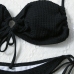 6Beach Black Tie Wrap 2 Piece Bikini Sets