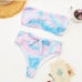 6Beach Tie Dye Strapless Two Piece Bikini Sets