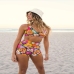 1Casual Flower Printed 2 Piece Swimsuit