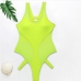 12Color Block Mesh One-piece Bikini