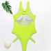 13Color Block Mesh One-piece Bikini