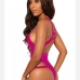 3Color Block Mesh One-piece Bikini