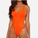 6Color Block Mesh One-piece Bikini