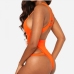 7Color Block Mesh One-piece Bikini