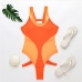 8Color Block Mesh One-piece Bikini