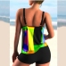 3Color Blocking 2 Piece Tankini Swimsuits For Women