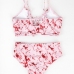 3Color Blocking Printed Two Piece Swimsuit