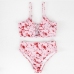 7Color Blocking Printed Two Piece Swimsuit