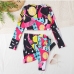 11Colourful Printed Long Sleeve 3 Piece Swimsuit