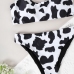 4Cow Printed Sleeveless 2 Piece Swimsuit