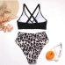 11Crisscross Solid Backless Two Piece Swimsuit