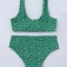 6Floral Print U Neck Two Piece Bathing Suits