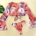 9Gazue Ripples Printed Three Pieces Swim Wear