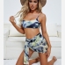 4High Waist Colorful Print 3 Piece Bikini Sets