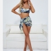 5High Waist Colorful Print 3 Piece Bikini Sets