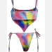 7Multicolored Spaghetti Strap Beach 2 Piece Bikini Sets