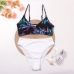 8New Print High Waist 2 Piece Bikini Sets