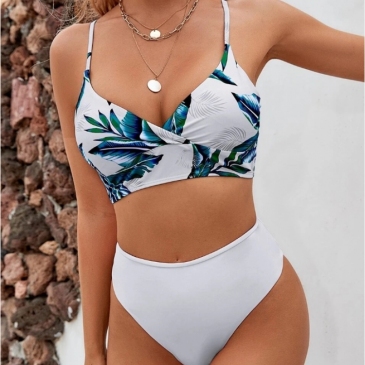 New Print High Waist 2 Piece Bikini Sets