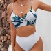 1New Print High Waist 2 Piece Bikini Sets