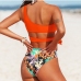 1One Shoulder 2 Piece Bikini Swimwear Sets For Women 