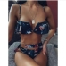 1Printed Designer Patchwork Swimwear Two Piece Bikini Sets