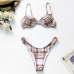 7Seductive Plaid Two Piece Ladies Swimwear