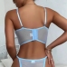 4Sexy Backless Patchwork Desgin Two Piece Bikinis 