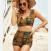 1Sexy Beach High Waist 2 Piece Swim Wear