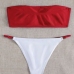 4Sexy Colour Blocking Backless Strapless Bikini Sets