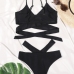 4Sexy Criss Cross Black Bathing Suits For Women