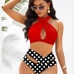 14Sexy Cut Out 2 Piece High Waist Swimsuit