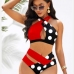 4Sexy Cut Out 2 Piece High Waist Swimsuit