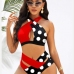 6Sexy Cut Out 2 Piece High Waist Swimsuit