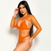 9Sexy Gauze Summer Long Sleeve Two-Piece Swimwear