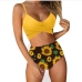 15Sexy High Waist Print 2 Piece Tank Bikini