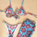 3Sexy Lace Up Print Three Piece Women's Swimwear