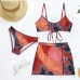 3Sexy Print Sleeveless Three Piece Swimwear