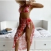 4Sexy Printed 3 Piece Beach Wear