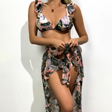 Sexy Printed 3 Piece Beach Wear