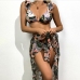 1Sexy Printed 3 Piece Beach Wear