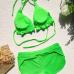 5Sexy Solid Halter Strap Sleeveless Bikinis Swimsuits