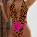 10Sexy Solid Snake Print Swimsuit For Women