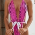 11Sexy Solid Snake Print Swimsuit For Women