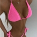 1Sexy Solid Two Piece Bikini Sets For Women