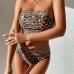 6Strapless Leopard Printed Two Piece Swimsuit