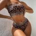 8Strapless Leopard Printed Two Piece Swimsuit