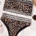 9Strapless Leopard Printed Two Piece Swimsuit