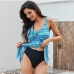 4Summer Beach Printed Two Pieces Tankini Swimsuits