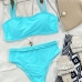 3Summer Beach Solid Color 2 Piece Bikini Sets